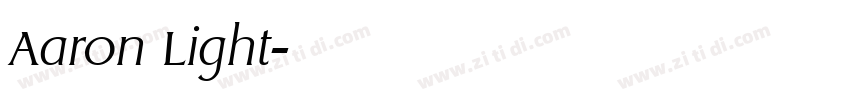 Aaron Light字体转换